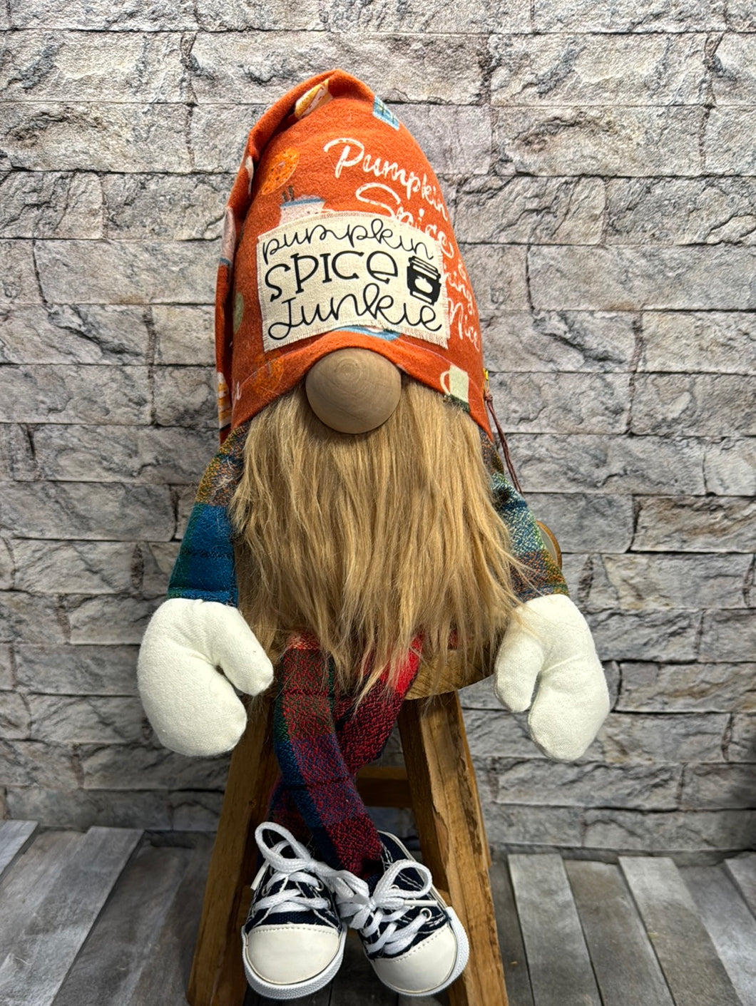 Pumpkin Spice Junkie Gnome